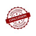 Conclusion stamp illustration Royalty Free Stock Photo