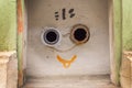 Conclusions for fire hydrants painted in the form of a face Royalty Free Stock Photo