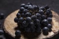 Concord Grapes on Wood Serving tray