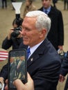  Vice President Pence Smile While Having Picture Taken