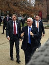  Vice President Pence Thumbs Up Arriving at the State House - Portrait