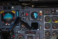 Concorde cockpit and Instrument panel of the British Airways Concorde supersonic jet at Intrepid Sea, Air and Space Museum.