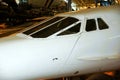 The Concorde at the National Air and Space Museum s Steven F. Udvar-Hazy Center. Royalty Free Stock Photo