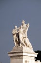 The Concordia, pacification between the monarchy and the people. Altare della Patria Venice Square, R Royalty Free Stock Photo