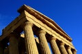 Concordia temple top on blue sky. Agrigento Sicily Royalty Free Stock Photo