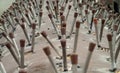 Concrete anchors - close-up image Royalty Free Stock Photo