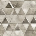 Concrete With Angular, Triangular Pattern. Seamless Wallpaper Background.. Generative AI