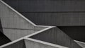 Modern concrete architecture with geometric lines and shadows â minimalist brutalist building structure Royalty Free Stock Photo