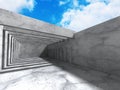 Concrete architecture background. Abstract Building modern design. Cloudy sky Royalty Free Stock Photo