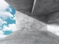 Concrete architecture background. Abstract Building modern design. Cloudy sky Royalty Free Stock Photo