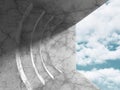 Concrete architecture background. Abstract Building modern design. Cloudy sky Royalty Free Stock Photo