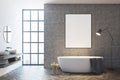 Concrete bathroom, poster Royalty Free Stock Photo