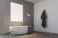 Concrete bathroom, poster, corner Royalty Free Stock Photo