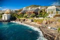 Concrete beach near bath complex Lido in Funchal