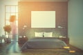 Concrete bedroom interior, poster toned Royalty Free Stock Photo