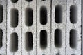 Grunge seamless wall background. Stacks of concrete blocks