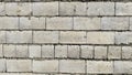 Old and weathered concrete blocks with mortar joints exhibiting textured faces and signs of erosion Royalty Free Stock Photo