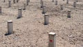 Concrete blocks on industrial construction Royalty Free Stock Photo