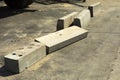 Concrete blocks in sunlight Royalty Free Stock Photo