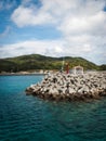 Concrete breakwaters Royalty Free Stock Photo