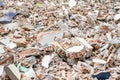 Concrete and brick rubble debris on construction site Royalty Free Stock Photo
