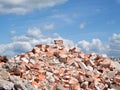 Concrete and brick rubble derbis Royalty Free Stock Photo