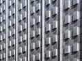 concrete brick wall background with the light and shade on the bricks in group pattern of wave movement extruded from the exterior