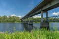 Concrete bridge crossing a river in Sweden