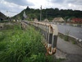 Concrete bridge in east europe Royalty Free Stock Photo