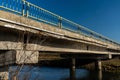 Concrete bridge over Olt river Royalty Free Stock Photo