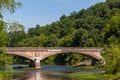 A concrete bridge over water in Venango County, Pennsylvania, USA