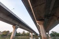 Concrete bridge taken from a futuristic angle Royalty Free Stock Photo