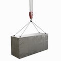 Concrete building block and crane hook Royalty Free Stock Photo