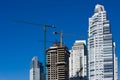 Concrete Building Construction with Cranes Royalty Free Stock Photo