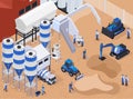 Concrete Cement Production Isometric Composition