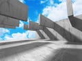 Concrete Columns Construction Architecture on Sky Royalty Free Stock Photo