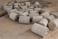 Concrete cores close-up. The result of the concrete core drilling process.