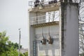 concrete crane and cement tower