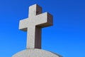 Concrete cross. Faith and religion concept