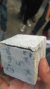 Concrete cube. ASTM concrete test