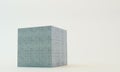 concrete cube isolated on white background