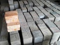 Concrete cube mark and tagging before test