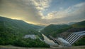 Concrete dam for hydro electric power plant Royalty Free Stock Photo