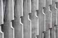 Concrete dividers. Vertical stripes modern building