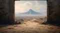 Concrete Doorway: A Photorealistic Apocalypse Landscape In The China Desert
