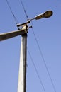 Concrete electric pole. Power supply industry.