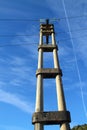 Concrete electric tower pole retro