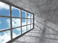 Concrete empty room interior architecture background Royalty Free Stock Photo