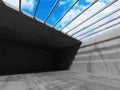 Concrete empty room interior architecture background Royalty Free Stock Photo