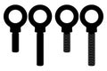 Concrete Eyebolt icon, Concrete Eyebolt vector silhouette. Royalty Free Stock Photo